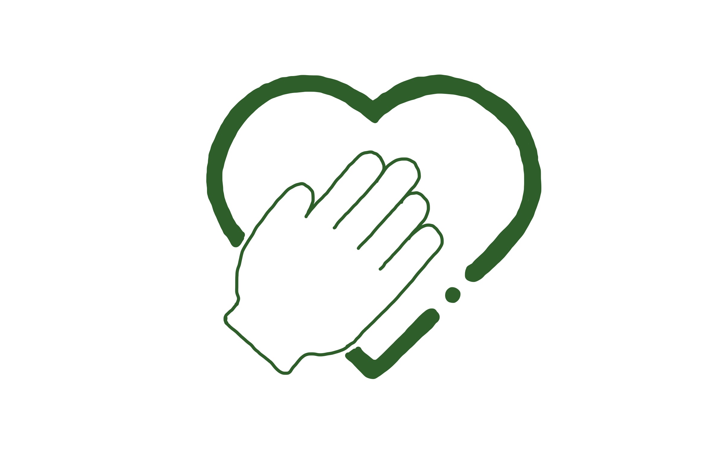 Hand auf einem Herz — Symbol für: Wertschätzung von Herzen, gut über andere reden.